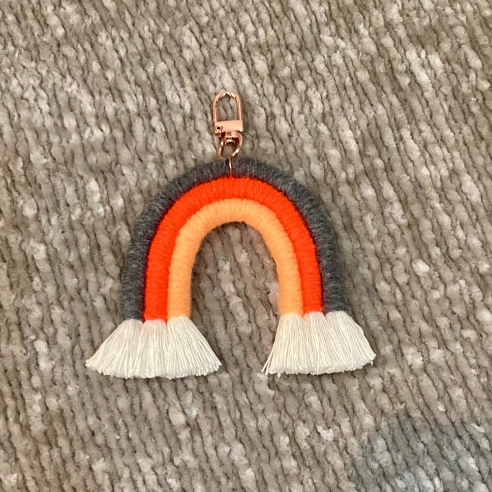 🔸NWT🔸Boho Macrame Rainbow Keychain / Purse Charm/ Tassel